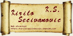 Kirilo Sečivanović vizit kartica